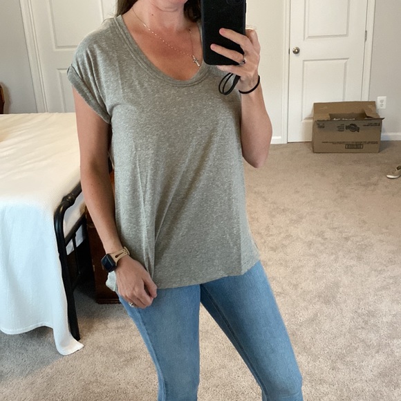 Ola Gray Cap Sleeve Tee - Picture 4 of 4